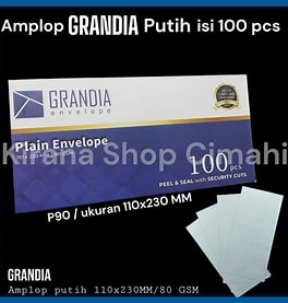 Amplop Putih 110x230