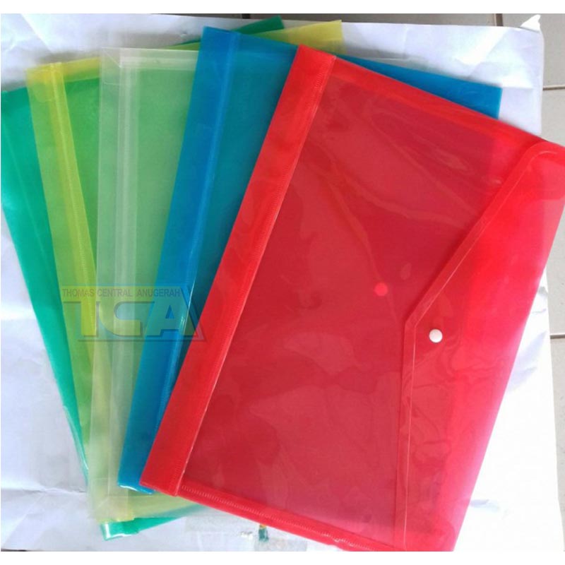 Map Plastik Kancing Folio / Pack