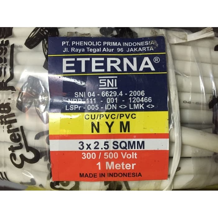 Kabel listrik nym 3 x 25