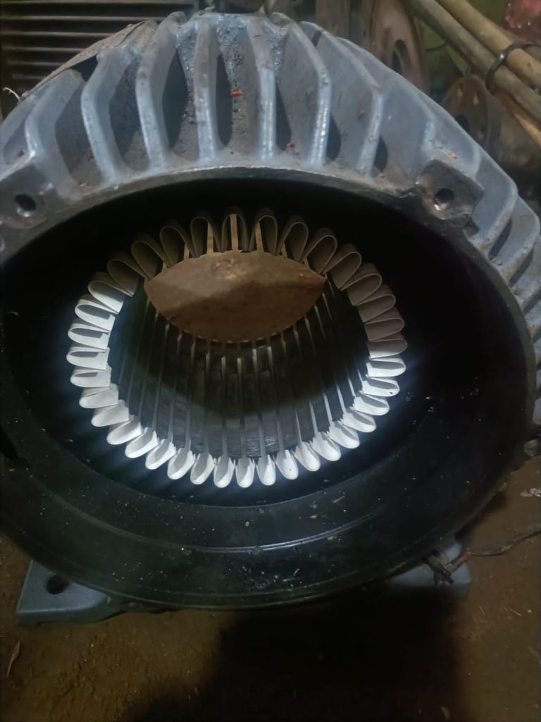 PEKERJAAN PERBAIKAN ELEKTRO MOTOR TECO 11 KW / 15 HP 2 POLE