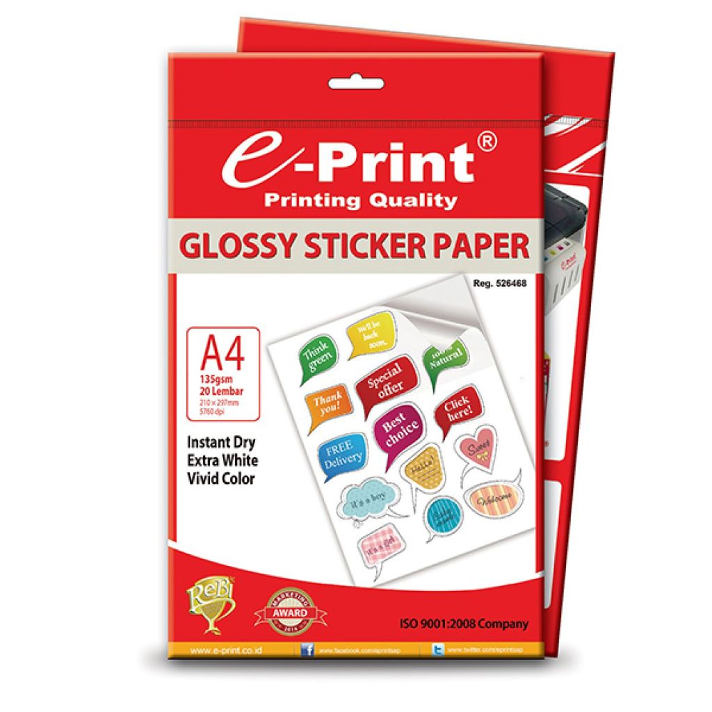 Kertas Stiker Glossy