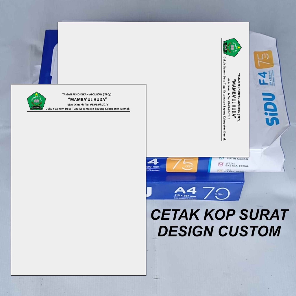 Cetak Kop surat berlogo