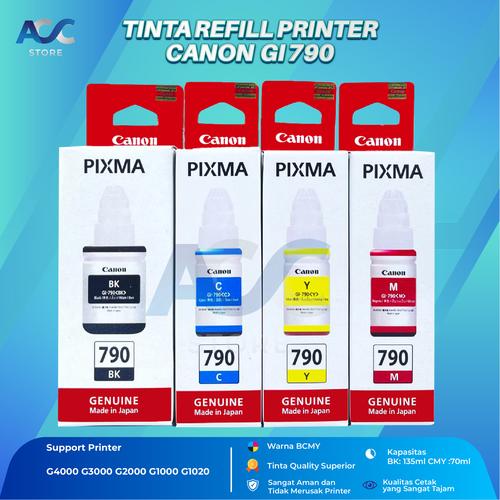 Tinta Canon Warna GI?790 Untuk Printer G1000 G2000 G3000 G4000 G1010 G2010 G3010 G4010 Warna Makin Nendang, Cetak Hemat Tanpa Drama