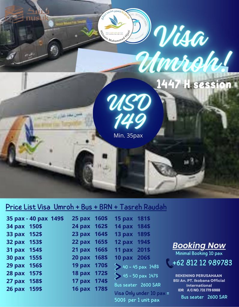 VISA UMROH MUSIM 1447H/ 2026-2026M