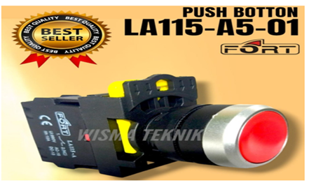 PUSH BUTTON RED NC FORT LA115-A5-01