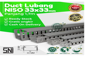 Kabel duct sirip 33 mm x 33 mm