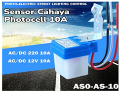 Photo cell sensor cahaya 220V LED (AS-10 ) water proof paket 4 in 1