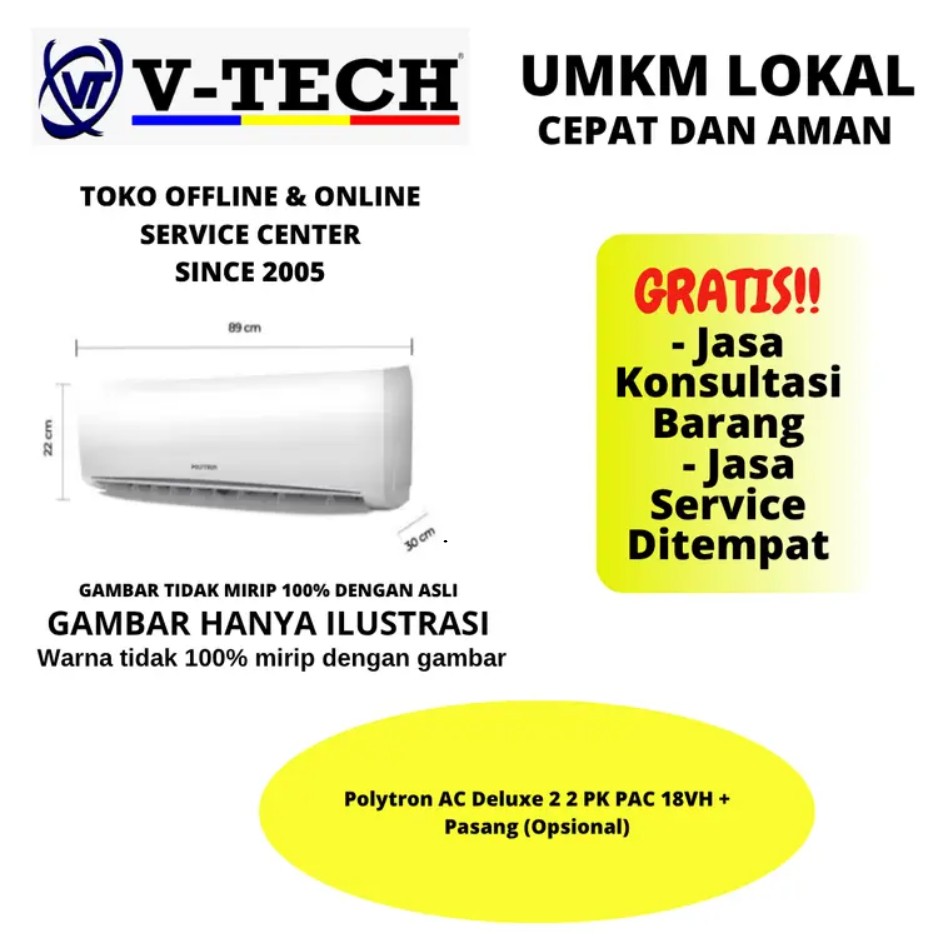 Polytron AC Deluxe 2 2 PK PAC 18VH + Pasang (Opsional)