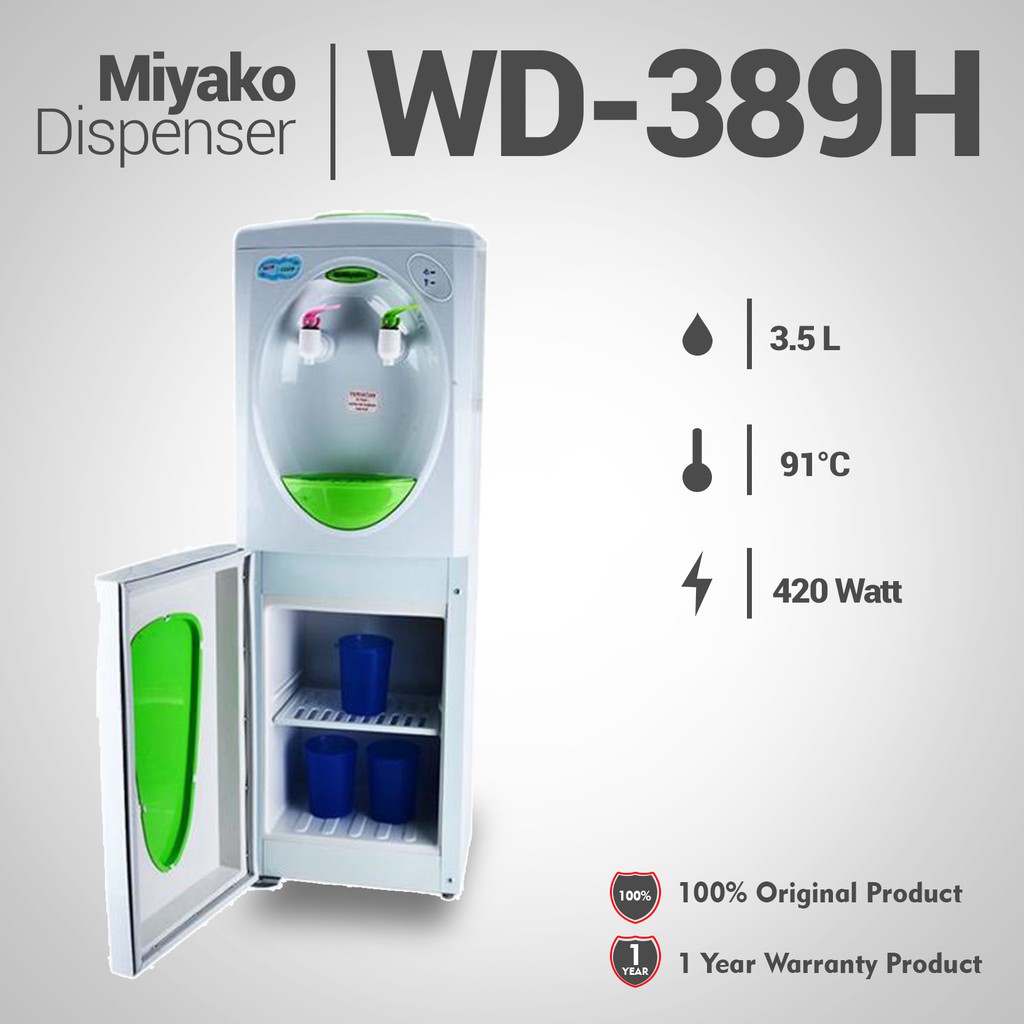 DISPENSER MIYAKO WD-389HC + GALON AQUA