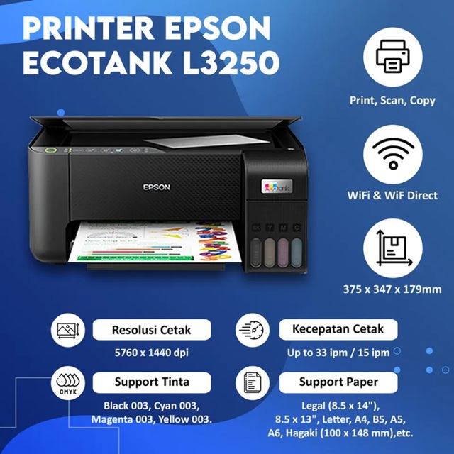 Printer Epson L3250 (Print, Scan, Copy) + Wifi